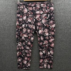 Lululemon Fast Free Crop II Womens 8 Peony Multi Floral Nulux 19"‎ Side Pockets